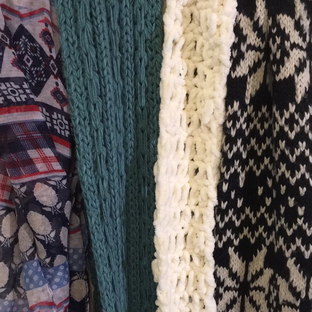 Multiple scarves